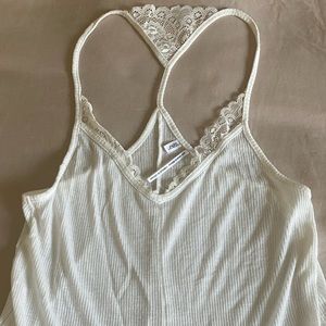 Thin white Urban Outfitters lace tank top